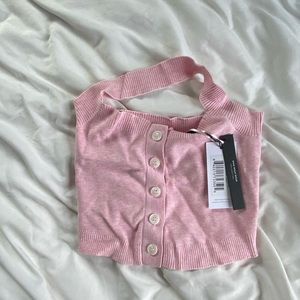 NWT whowhatwear Eros knit halter top